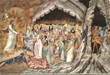  CE Tableaux - Descente du Christ à Limbo Quattrocento peintre Andrea da Firenze